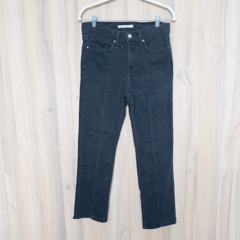 Levi's Women Jeans Size 29 Black 314 Shaping Straight Leg Denim Street Casual